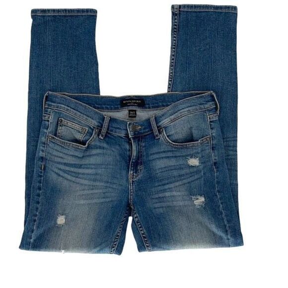 Banana‎ Republic Women's Mid-Rise Distressed Straight Leg Jeans Blue Size 26/2 - Picture 1 of 8